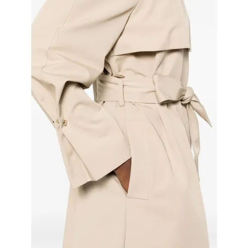 Cotton Blend Trench Coat - Emporio Armani - Modalova