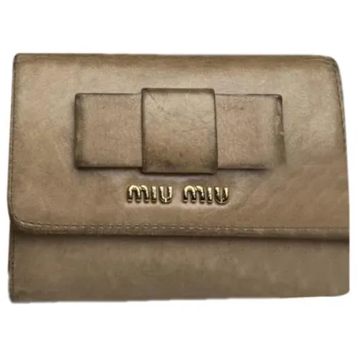 Pre-owned Leather Wallet - Miu Miu Pre-owned - Modalova