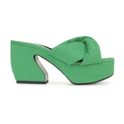 Platform Mules in Sponged Style - Sergio Rossi - Modalova