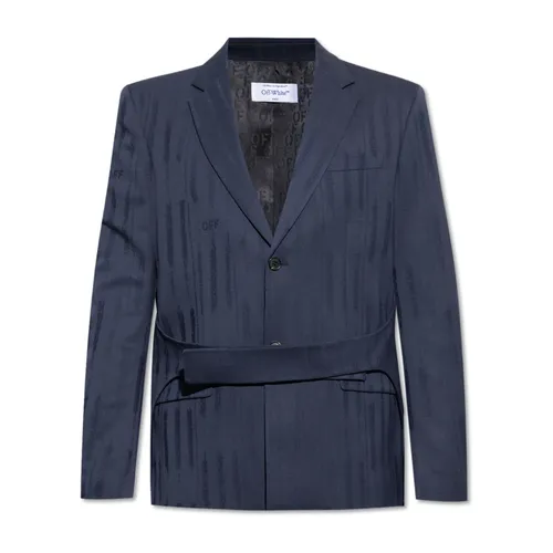 Single-breasted Blazer - Off White - Modalova