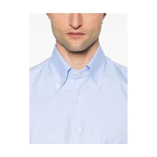 Light Blue Button-Down Shirt - Mazzarelli - Modalova