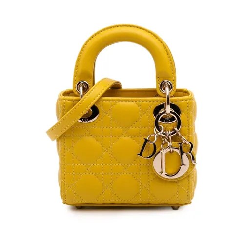 Pre-owned Quilted Leather Top Handle Bag - Dior Vintage - Modalova