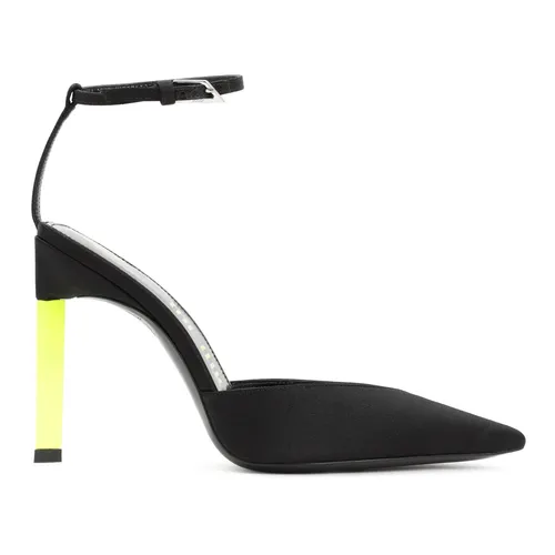 Black Satin Pointed Toe Pumps - The Attico - Modalova