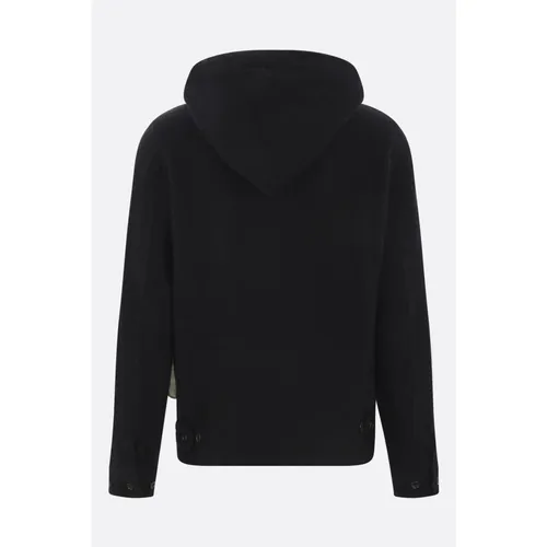 Black Wool Felt Hooded Coat - Comme des Garçons - Modalova