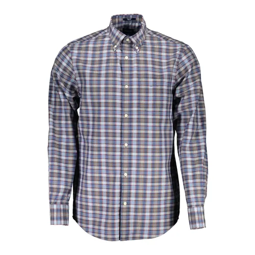 Blue Long Sleeve Button-Down Shirt - Gant - Modalova