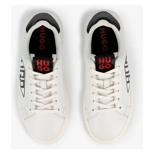 Leather Logo Trainers - Hugo - Modalova