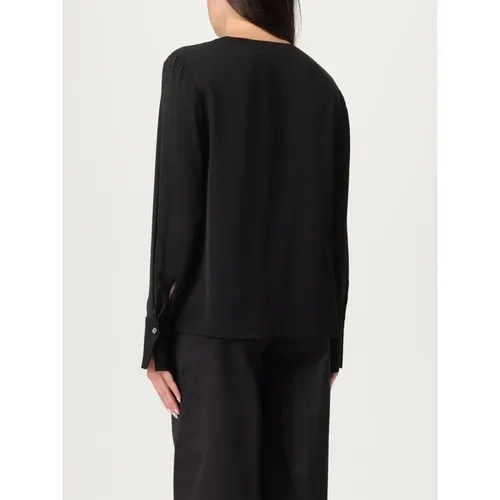 Elegant V-Neck Long Sleeve Solid Top - Theory - Modalova