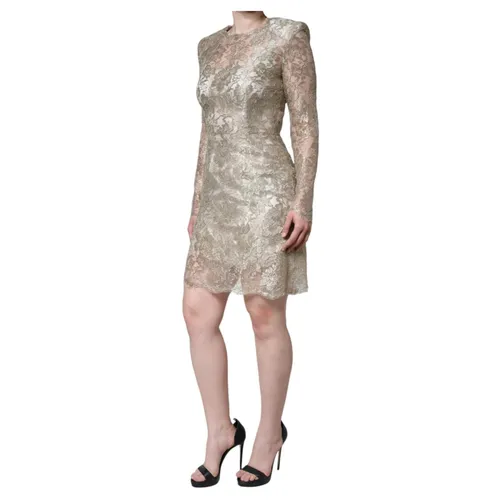 Floral Lace Mini Dress A-line Sheath - Dolce & Gabbana - Modalova