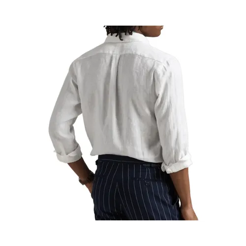 Linen Button-Down Shirt Bianco - Polo Ralph Lauren - Modalova
