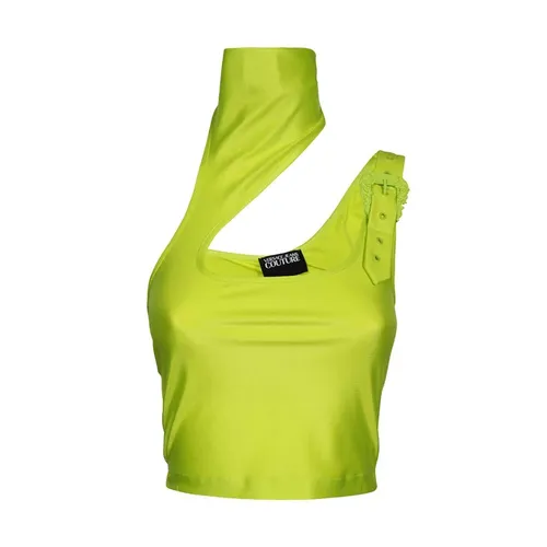 Stand Up Collar Crop Top - Versace Jeans Couture - Modalova