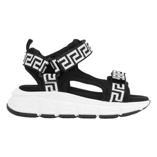 Greca Strap Sandals - Versace - Modalova