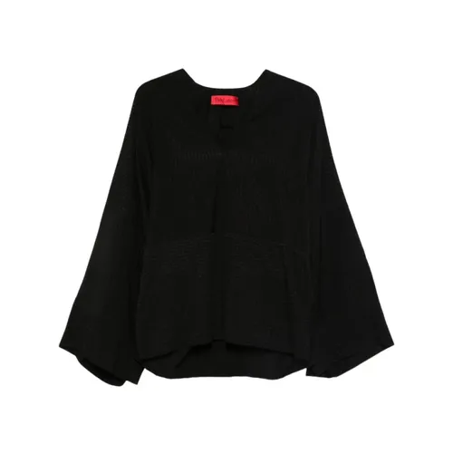 V-neck Wide Sleeve Tunic - TheLatest - Modalova