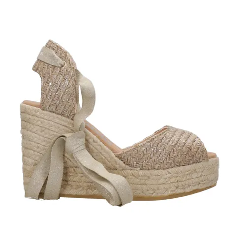 Sandalias de Cuña de Cuerda Plateadas - Espadrilles - Modalova