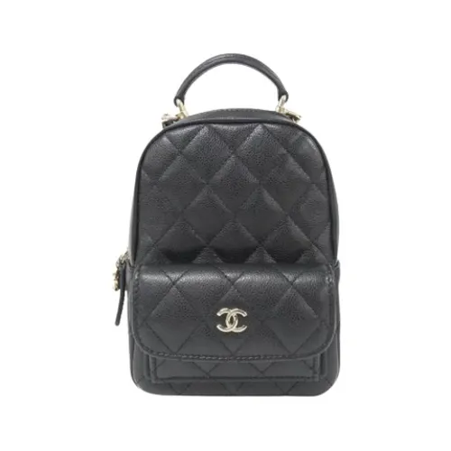 Pre-owned Vintage Grained Calfskin Backpack - Chanel Vintage - Modalova