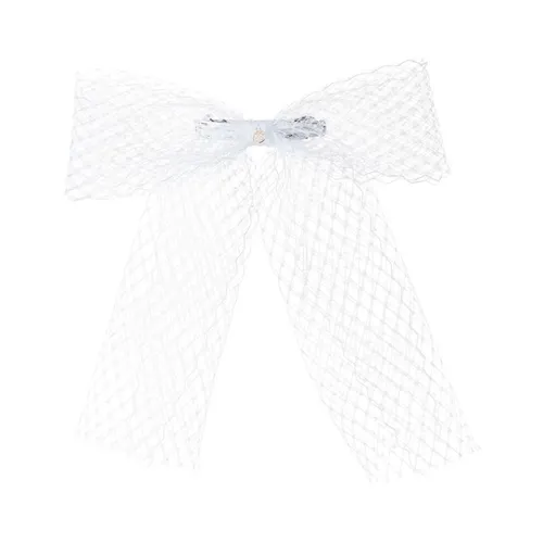 White Tulle Hair Bow Clip - Maison Michel - Modalova