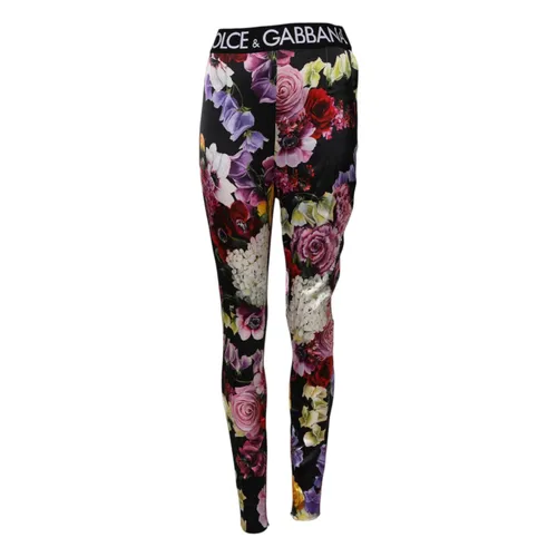 Floral Legging Stretch Waist Pants - Dolce & Gabbana - Modalova