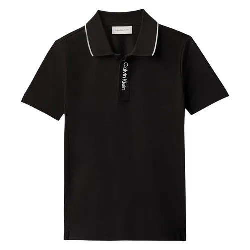 Micro Pique Solid Polo Shirt - Calvin Klein - Modalova