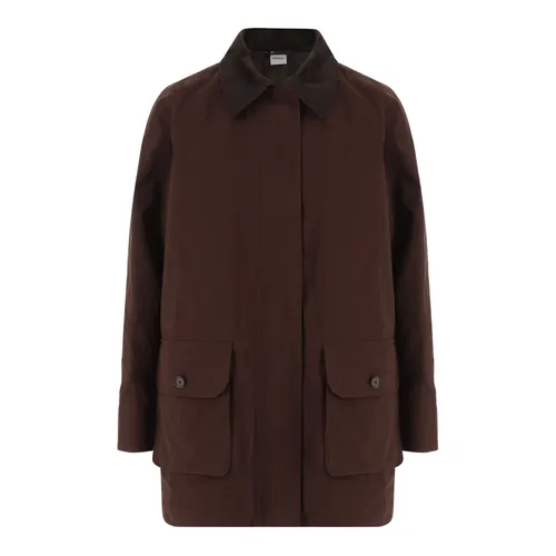 Cotton Blend Jacket with Contrast Collar - Aspesi - Modalova