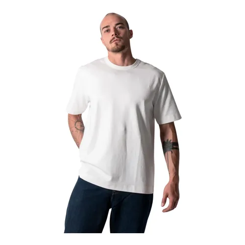 Basic Oversize Offwhite T-Shirt - Elvine - Modalova
