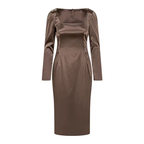 Abito in raso stretch - Dolce & Gabbana - Modalova