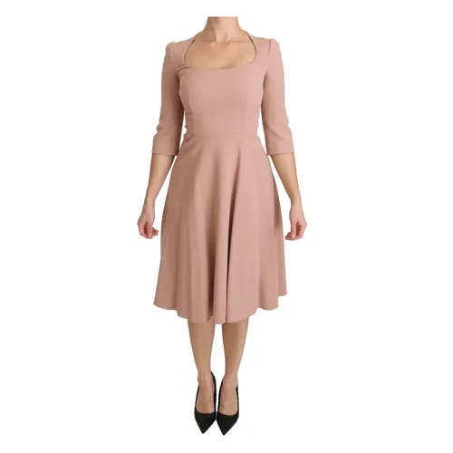 Elegant Light Pink A-Line Dress - Dolce & Gabbana - Modalova