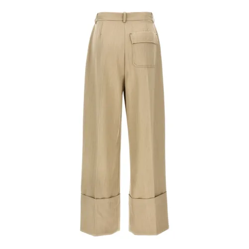 Wide Leg Turn-Up Trouser - Victoria Beckham - Modalova