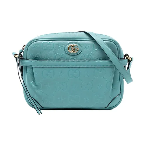 Pre-owned Embossed Leather Camera Bag - Gucci Vintage - Modalova