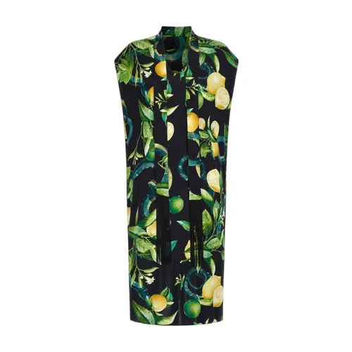 Vestido Midi con Estampado de Limones - Roberto Cavalli - Modalova