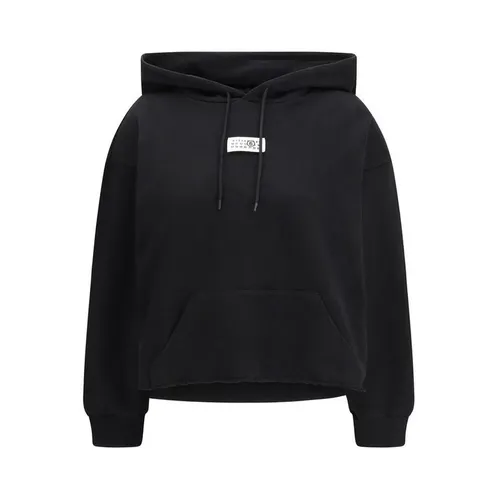 Sudadera con capucha oversized de algodón con parche del logo - MM6 Maison Margiela - Modalova