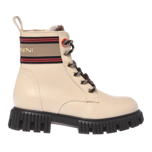 Chunky Sole Leather Ankle Boots - Baldinini - Modalova