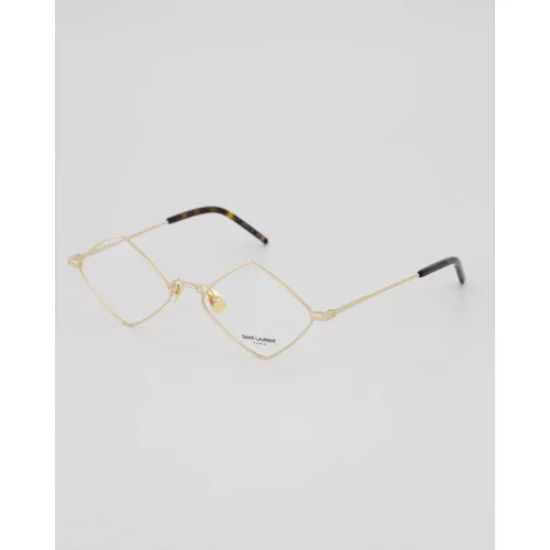 Diamond Optical Glasses in Gold - Saint Laurent - Modalova