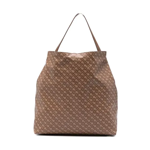 Monogram-pattern Tote Bag - Gherardini - Modalova