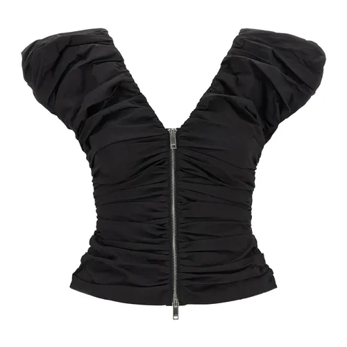 Ruched Top - Ganni - Modalova