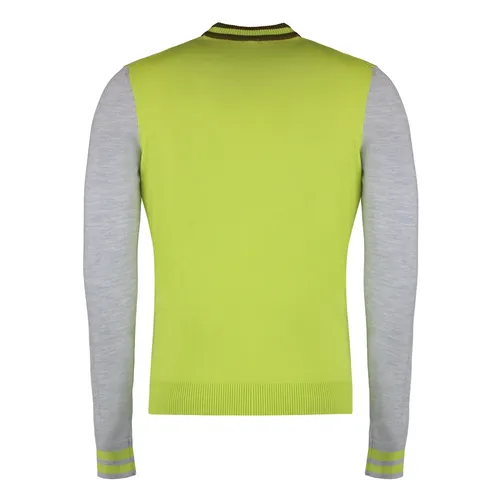 Ribbed knit crew-neck wool pullover - Malo - Modalova