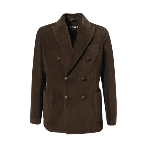 Chaqueta de Mezcla de Algodón de Doble Botonadura - Circolo 1901 - Modalova