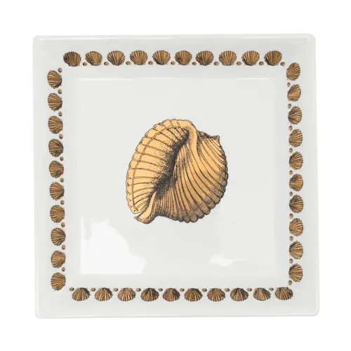 Shell Spin Square Plate - Fornasetti - Modalova