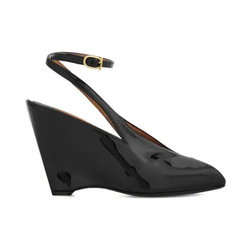 Peep Toe Wedge Sandal - Ferragamo - Modalova