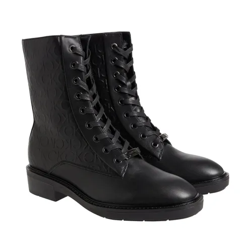 Combat Edge Leather Boots - Calvin Klein - Modalova