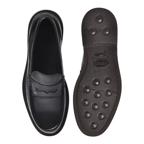 Black leather loafers - Baldinini - Modalova