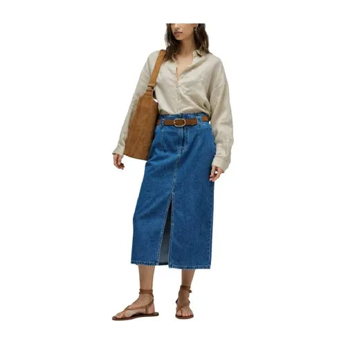 Midi Denim Skirt - Salsa - Modalova