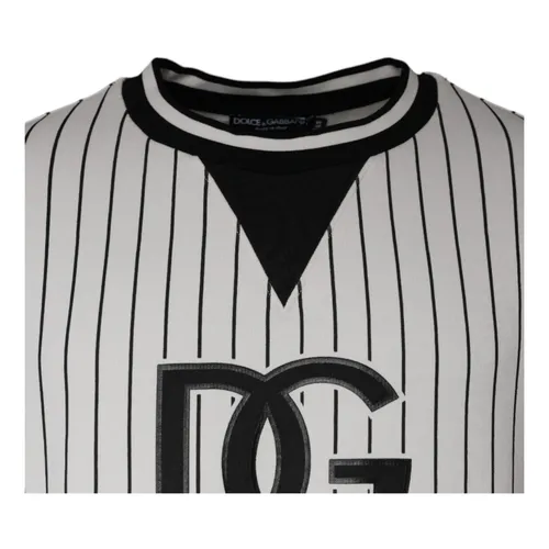 Striped Logo Sweatshirt - Dolce & Gabbana - Modalova