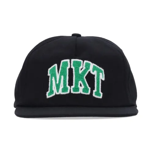 Black Flat Visor Cap 5 Panel - Market - Modalova