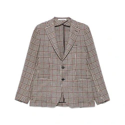Checked Double-Breasted Blazer - Tagliatore - Modalova