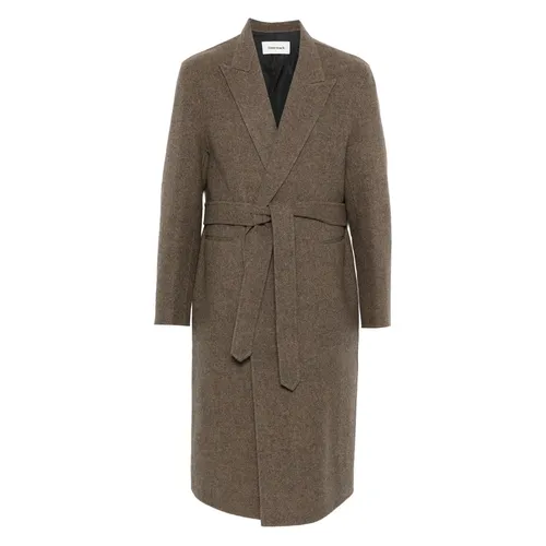 Hand-made Wool and Camel Belted Coat - Tonywack - Modalova