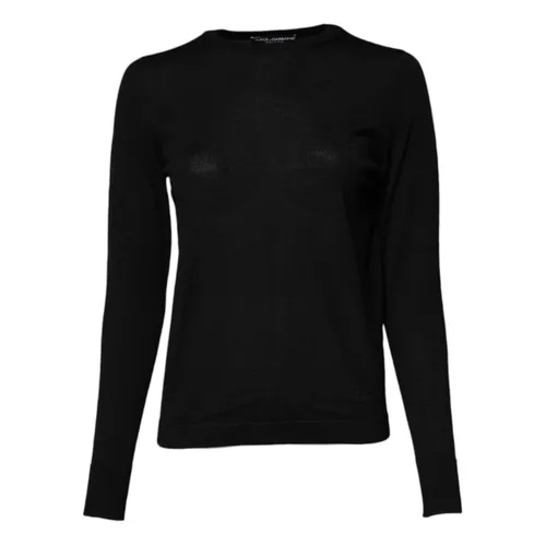 Wool Knit Crew Neck Sweater - Dolce & Gabbana - Modalova