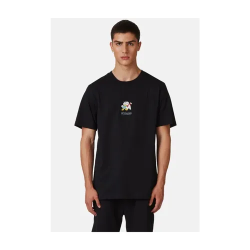 Black Cotton T-Shirt with Print - Iceberg - Modalova