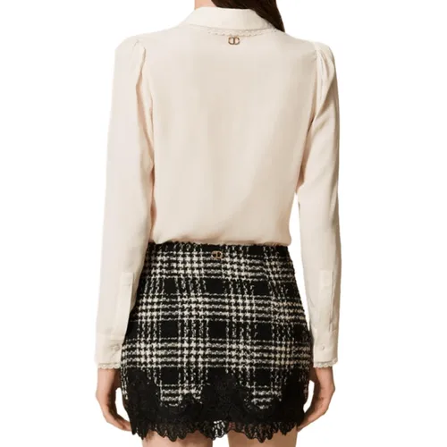 Crêpe de Chine Silk Blend Shirt - Twinset - Modalova