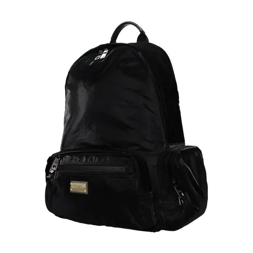 Nylon Backpack with Multiple Compartments - Dolce & Gabbana - Modalova