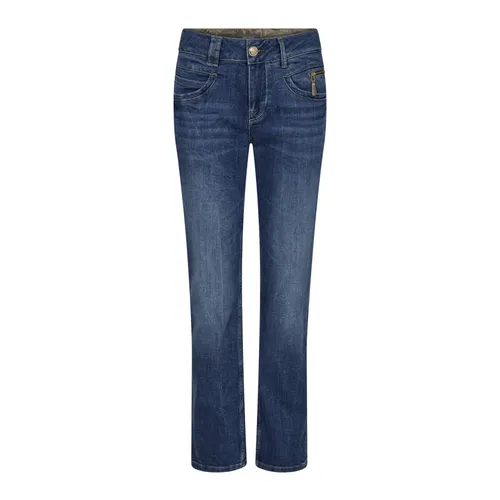 High-waisted Dark Blue Jeans - MOS Mosh - Modalova