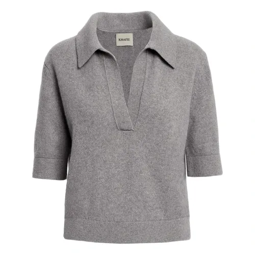 Shrunken Cashmere Polo Shirt - Khaite - Modalova